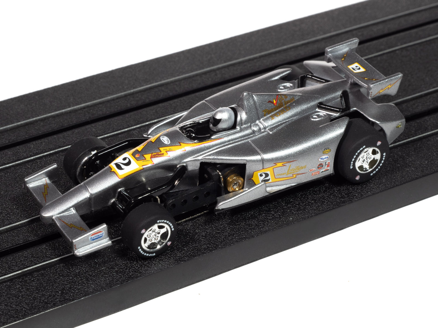 Auto World Super III 2014 Indy Car Johnny Lightning Special #2 (Gray) HO Scale Slot Car