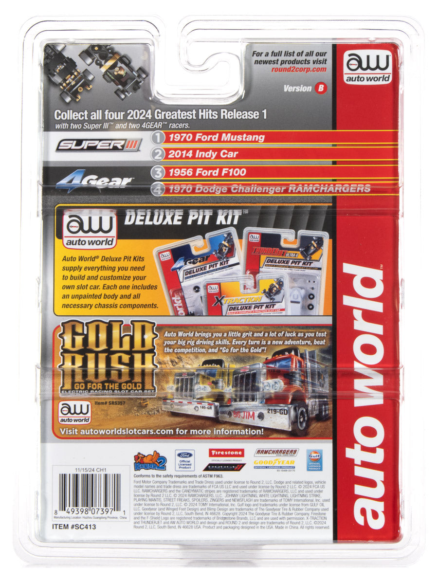 Auto World Super III 2014 Indy Car Johnny Lightning Special #2 (Gray) HO Scale Slot Car