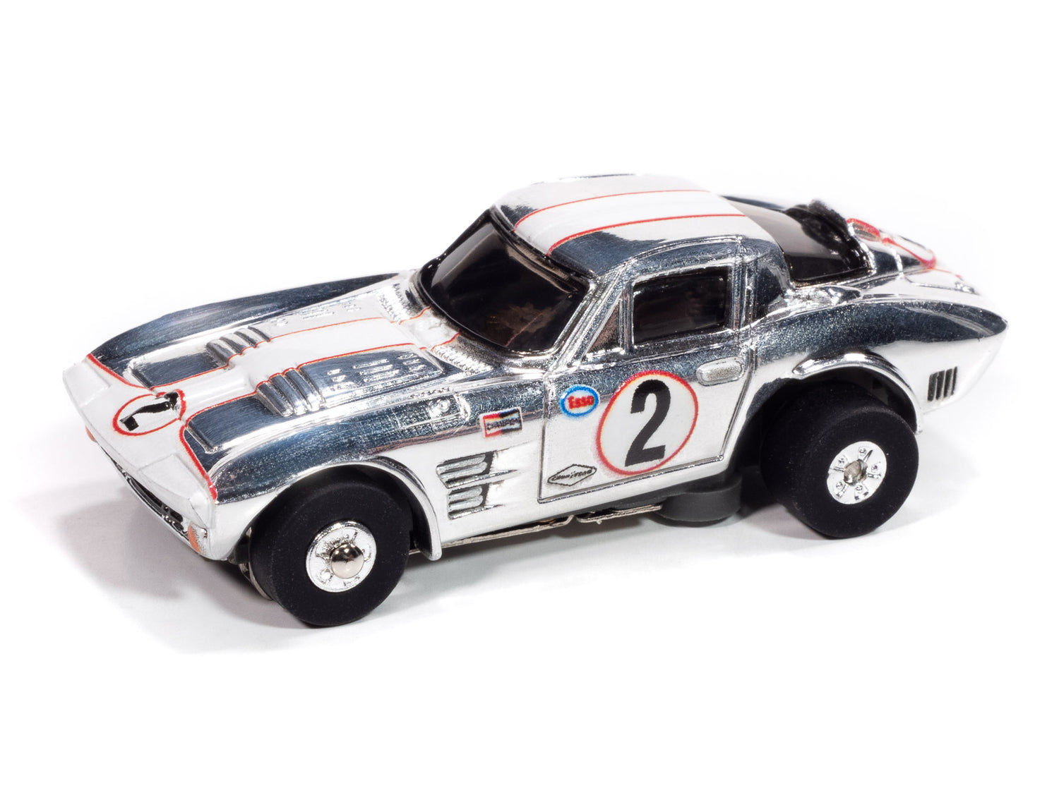 "PRE-ORDER" Auto World Thunderjet 1964 Corvette Grand Sport (Chrome) HO Scale Slot Car (DUE MAY 2025)