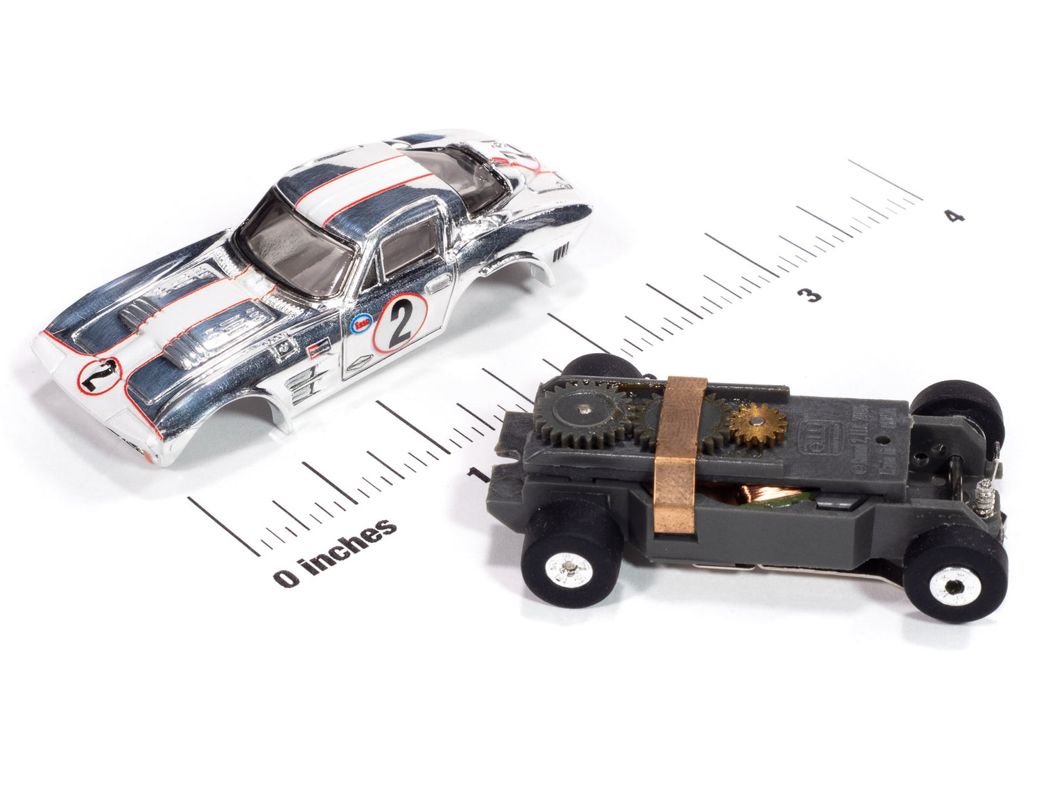 "PRE-ORDER" Auto World Thunderjet 1964 Corvette Grand Sport (Chrome) HO Scale Slot Car (DUE MAY 2025)