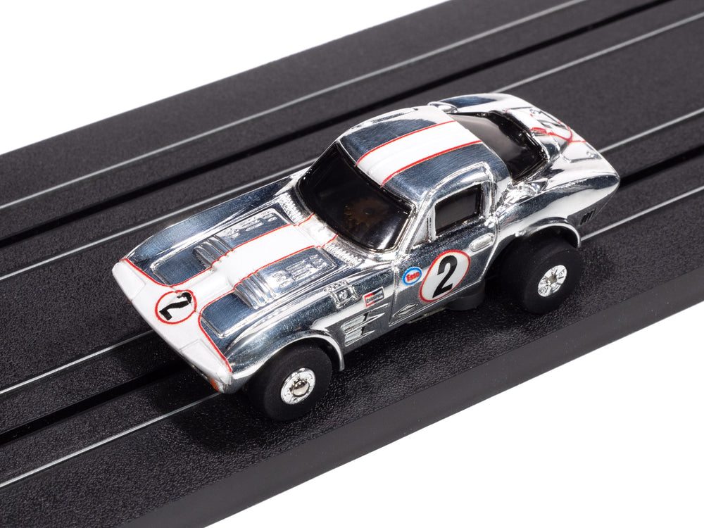 "PRE-ORDER" Auto World Thunderjet 1964 Corvette Grand Sport (Chrome) HO Scale Slot Car (DUE MAY 2025)
