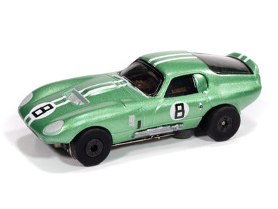 "PRE-ORDER" Auto World Thunderjet 1965 Shelby Cobra Daytona Coupe (Metallic Green) HO Scale Slot Car (DUE MAY 2025)