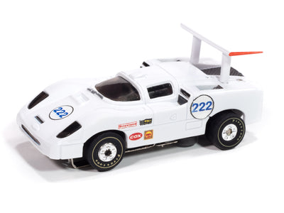 "PRE-ORDER" Auto World Thunderjet 1966 Chaparral 2F (White & Blue) #222 HO Scale Slot Car (DUE MAY 2025)