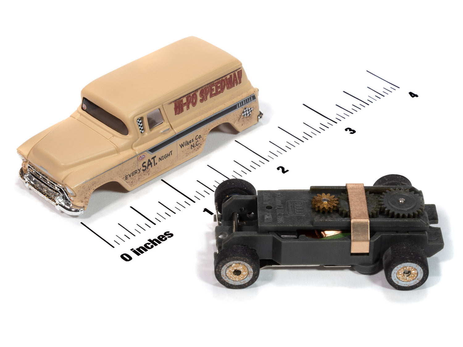 "PRE-ORDER" Auto World Thunderjet 1957 Chevy Suburban (Tan) HO Scale Slot Car (DUE AUGUST 2025)