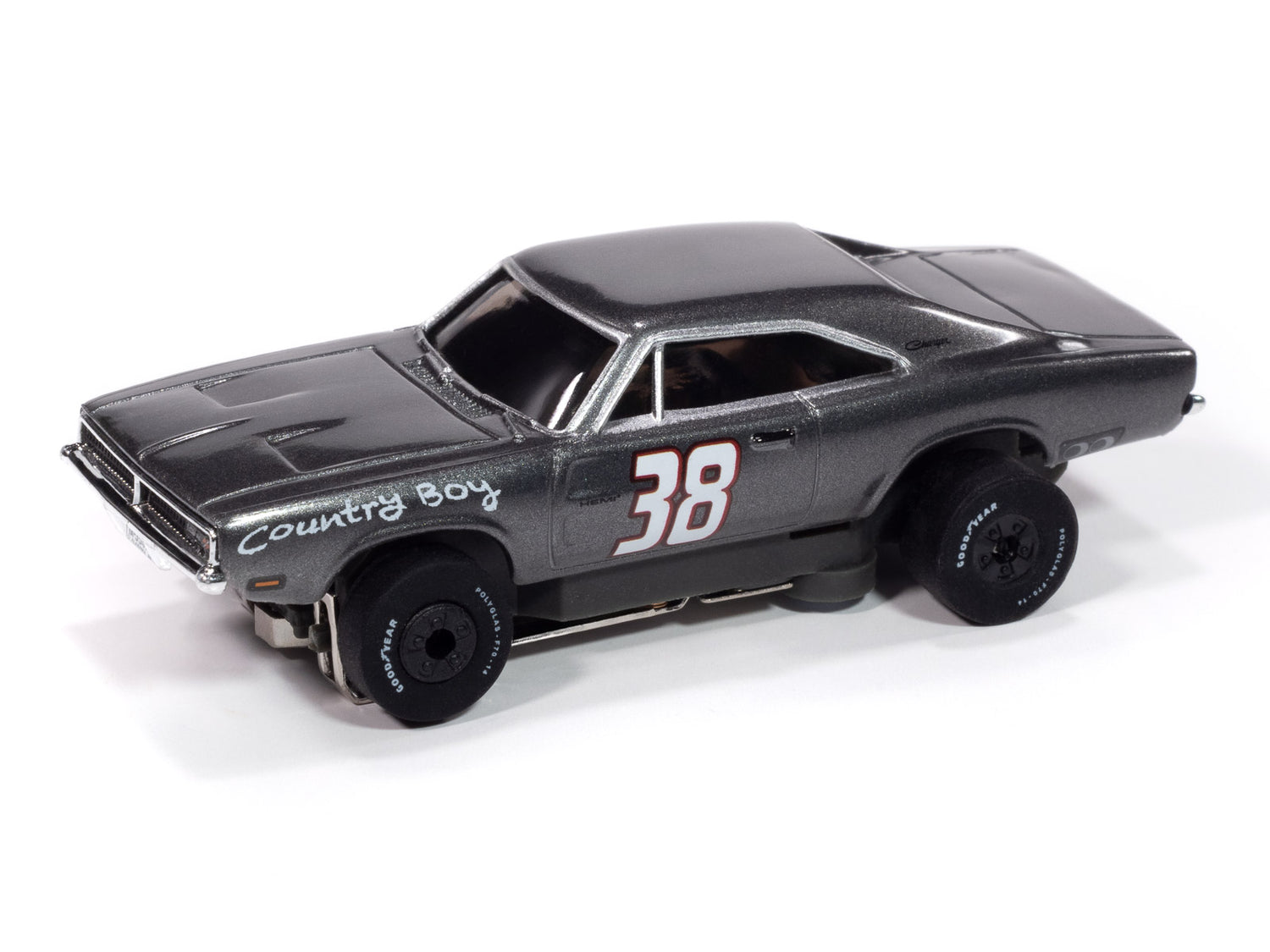 "PRE-ORDER" Auto World Thunderjet 1969 Dodge Charger (Charcoal) HO Scale Slot Car (DUE AUGUST 2025)