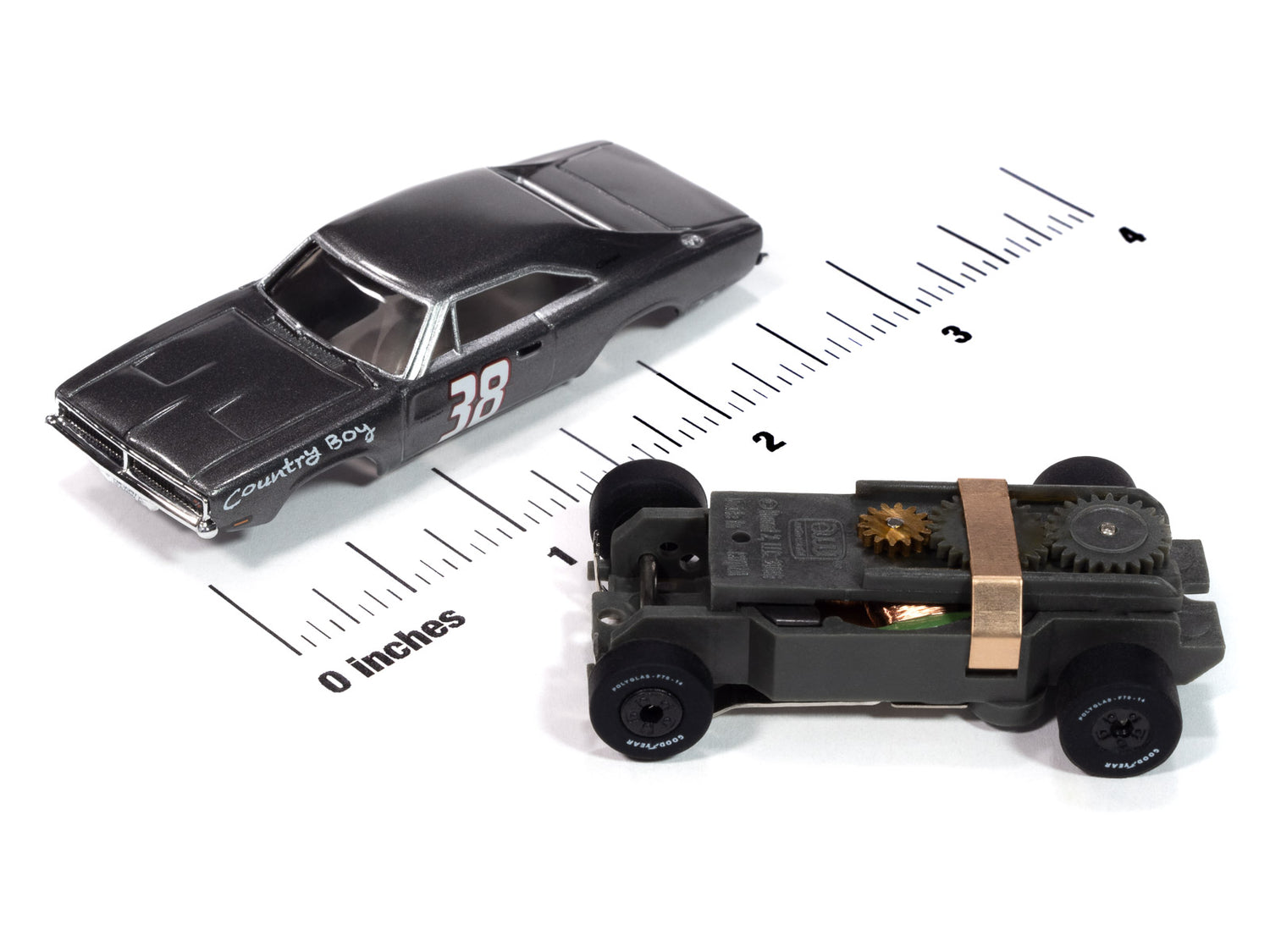 "PRE-ORDER" Auto World Thunderjet 1969 Dodge Charger (Charcoal) HO Scale Slot Car (DUE AUGUST 2025)