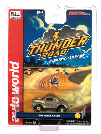 Auto World Thunderjet 1941 Willys Coupe (Green) HO Scale Slot Car