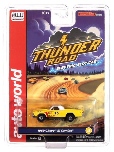 '69 Chevy El Camino, BADMAN,限定hoスロットカー Auto World 1969 Chevrolet El Camino (Blue) Thunderjet HO Slot Car