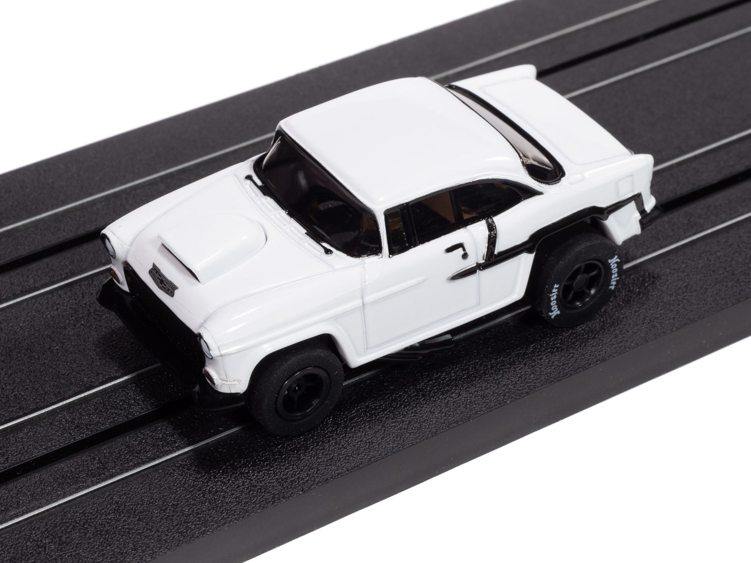 "PRE-ORDER" Auto World Xtraction 1955 Chevrolet Bel Air (White) HO Scale Slot Car (DUE AUGUST 2025)