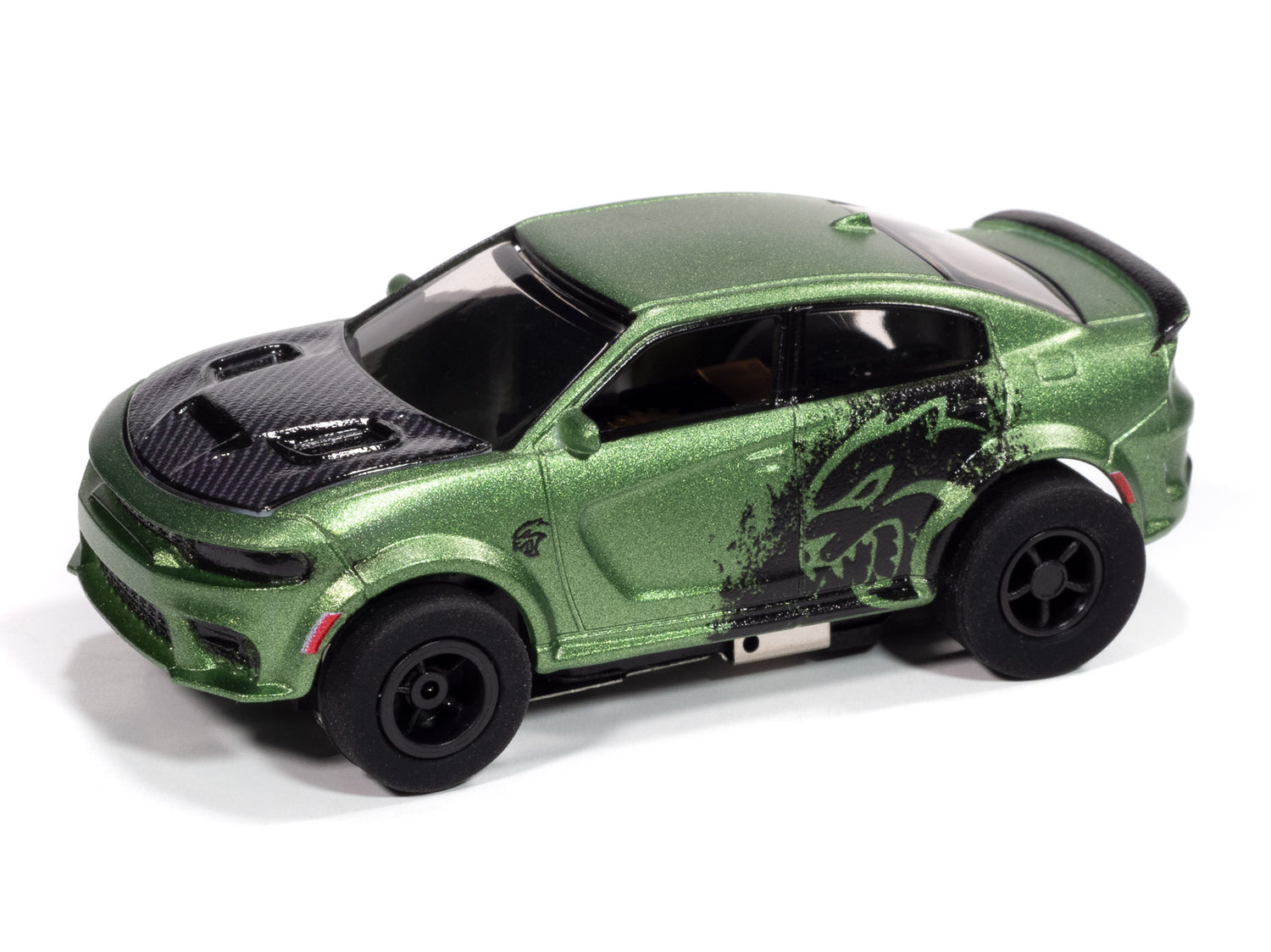 "PRE-ORDER" Auto World Xtraction 2021 Dodge Charger SRT Hellcat Redeye (Green) HO Scale Slot Car (DUE AUGUST 2025)