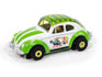 Auto World Thunderjet 1966 Volkswagen Beetle Turtle Wax (White & Green) HO Scale Slot Car