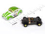 Auto World Thunderjet 1966 Volkswagen Beetle Turtle Wax (White & Green) HO Scale Slot Car