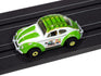 Auto World Thunderjet 1966 Volkswagen Beetle Turtle Wax (White & Green) HO Scale Slot Car