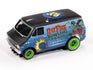 "PRE-ORDER" Auto World 4Gear 1977 Dodge Van Rat Fink Flat (Flat Black & Blue) HO Scale Slot Car (DUE AUGUST 2025)