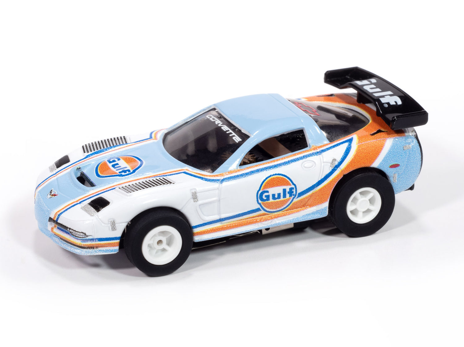 "PRE-ORDER" Auto World Xtraction 2004 Chevy Corvette C5R (Gulf White & Blue Gulf livery) HO Scale Slot Car (DUE AUGUST 2025)