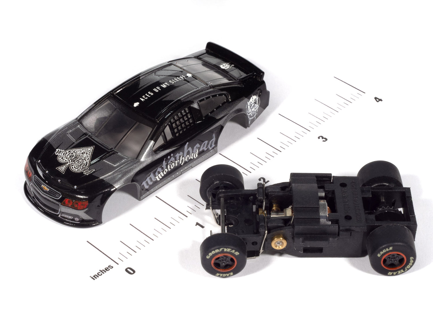 "PRE-ORDER" Auto World Super III 2015 Chevy SS Motorhead (Black) HO Scale Slot Car (DUE FEBRUARY 2026)