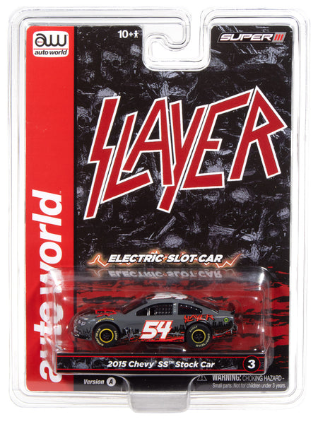 Auto World Super III 2015 Chevy SS Slayer (Gray) HO Scale Slot Car
