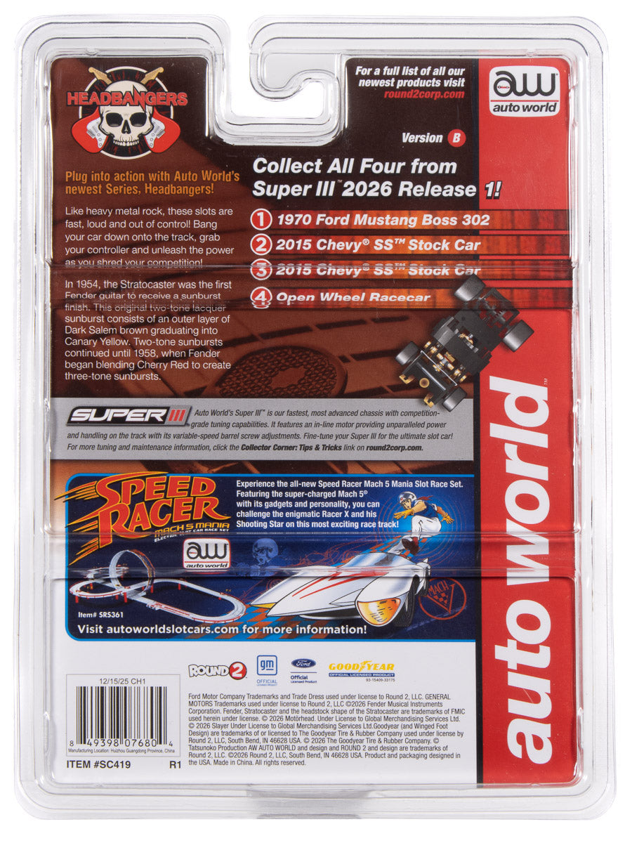 Auto World Super III Indy Car Fender (White Top) HO Scale Slot Car - Auto World Store