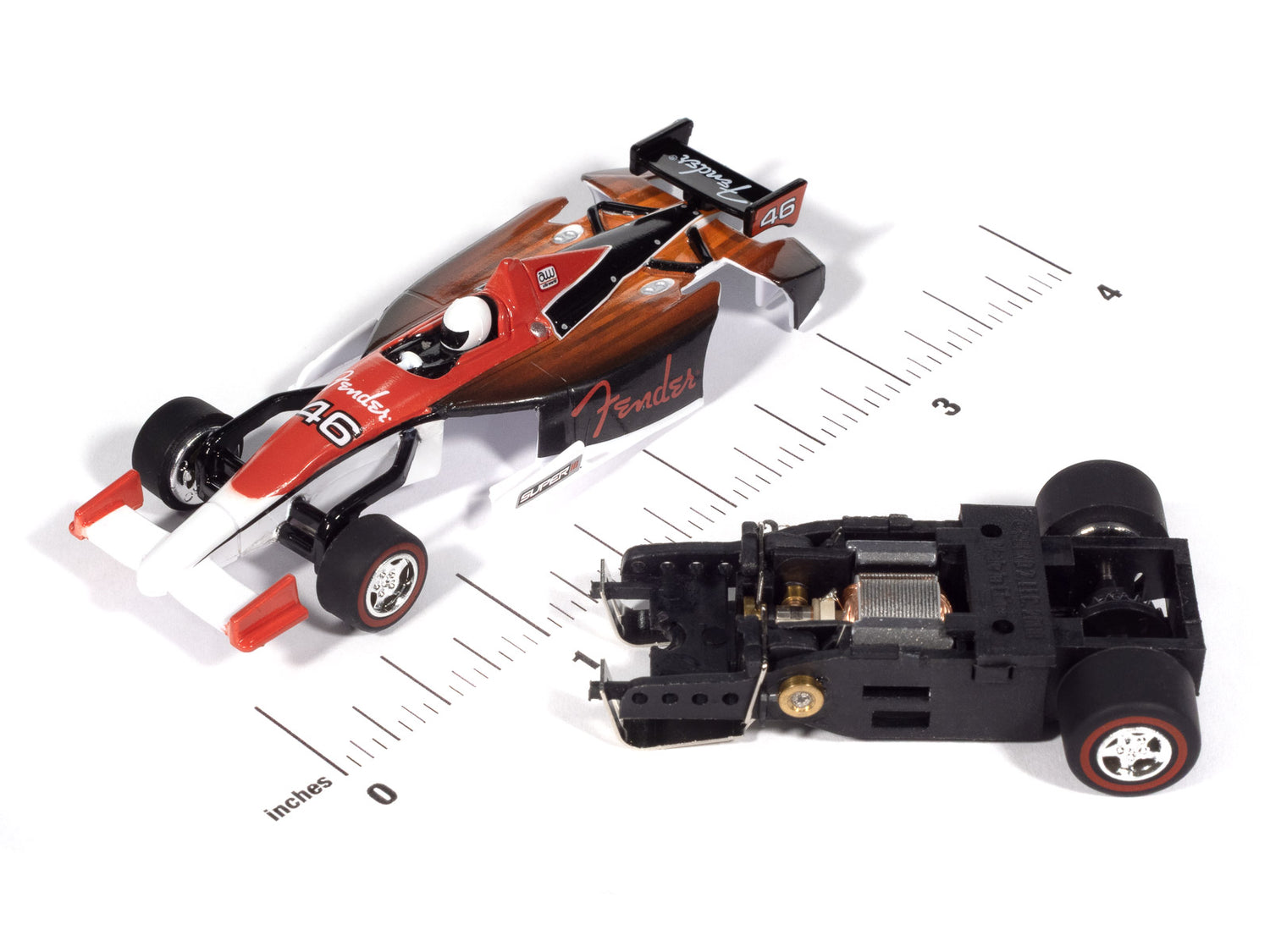 "PRE-ORDER" Auto World Super III Indy Car Fender (Red Top) HO Scale Slot Car (DUE FEBRUARY 2026)
