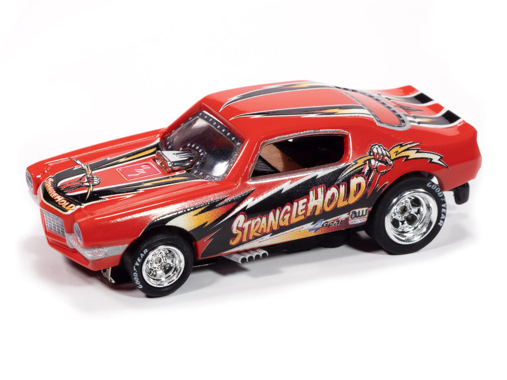 "PRE-ORDER" Auto World 4Gear 1970 Chevy Camaro Stranglehold FC (Red, Black, & Yellow) HO Scale Slot Car (DUE OCTOBER 2025)