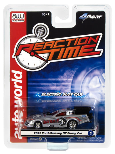 "PRE-ORDER" Auto World 4Gear 2022 Ford Mustang GT Wild Horses FC (Silver, White, Red, Gray & Black) HO Scale Slot Car (DUE OCTOBER 2025)