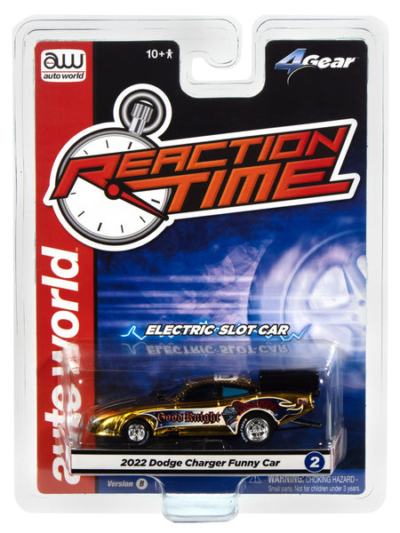 Auto World 4Gear 2022 Dodge Charger Good Knight FC (Gold Chrome