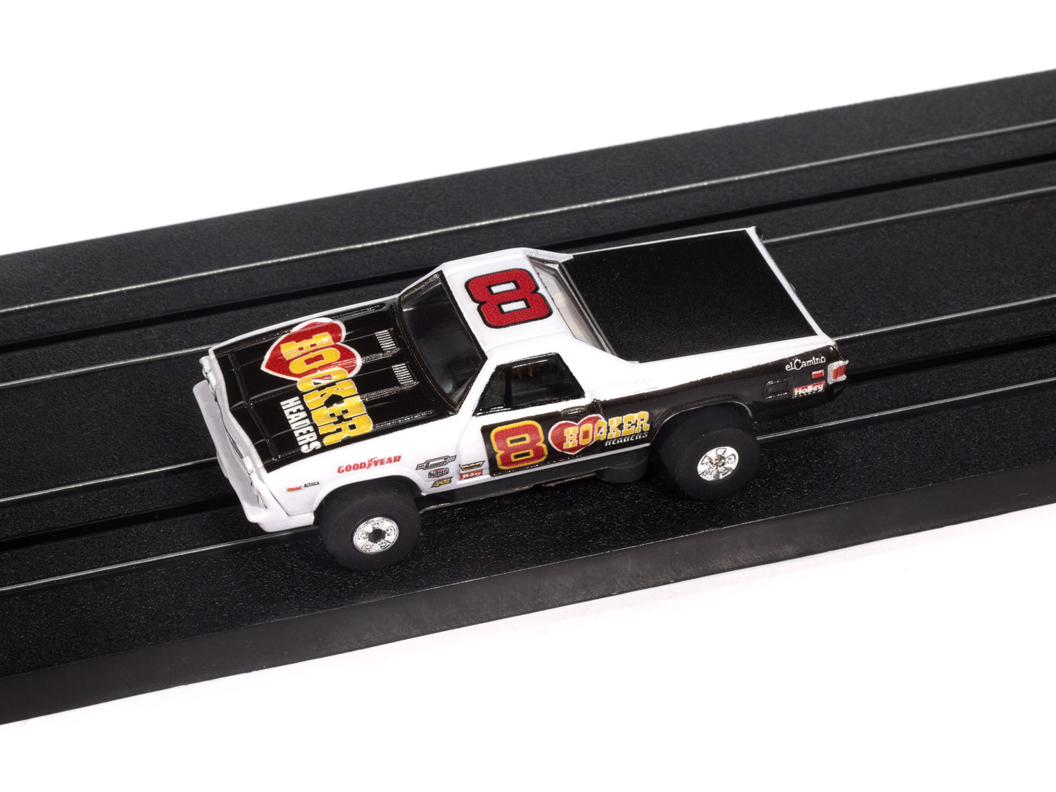 "PRE-ORDER" Auto World Thunderjet 1969 Chevy El Camino (Black & White) HO Scale Slot Car (DUE MARCH 2026) - Auto World Store