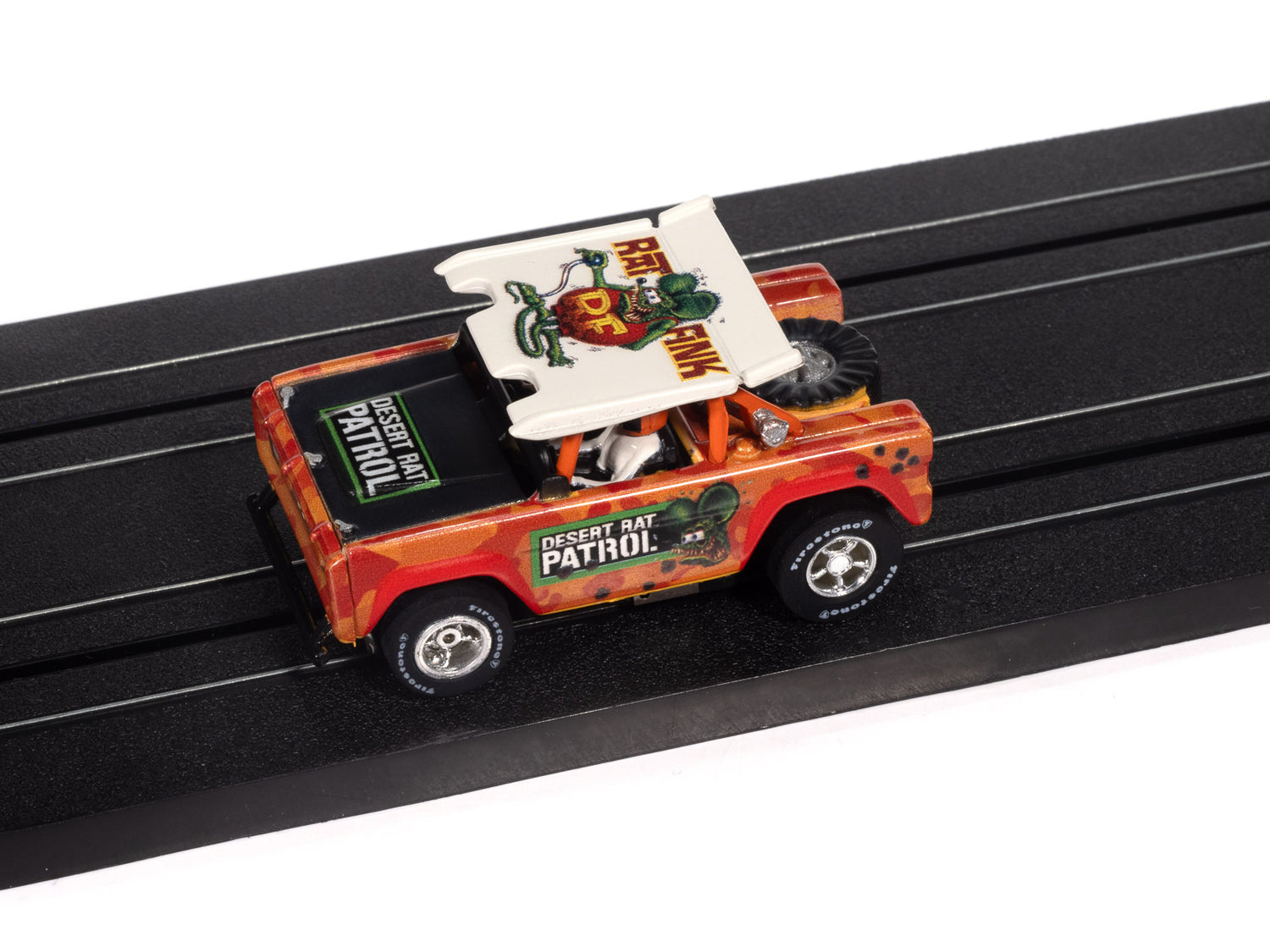 Auto World Xtraction 1972 Ford Baja Bronco Rat Fink (Orange) HO