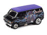 "PRE-ORDER" Auto World 4Gear 4Gear 1973 Dodge Van Fender Version A (Black & Purple w/Wizard Graphics) HO Scale Slot Car (DUE OCTOBER 2026)