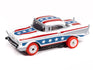 Auto World Thunderjet 1957 Chevy Bel Air Verison A (White, Red & Blue) HO Scale Slot Car