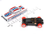 Auto World Thunderjet 1957 Chevy Bel Air Verison A (White, Red & Blue) HO Scale Slot Car