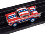 Auto World Thunderjet 1957 Chevy Bel Air Verison B (Red, Blue & White) HO Scale Slot Car