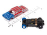 Auto World Thunderjet 1964 Ford Thunderbolt Version B (Silver, White, Red & Blue) HO Scale Slot Car