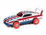 Auto World Thunderjet 1969 Dodge Charger Daytona Version A (White, Red & Blue) HO Scale Slot Car
