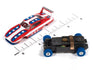 Auto World Thunderjet 1969 Dodge Charger Daytona Version B (Red, Blue & White) HO Scale Slot Car