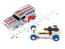 Auto World Thunderjet Ice Cream Truck Version B (Silver, White, Red & Blue) HO Scale Slot Car
