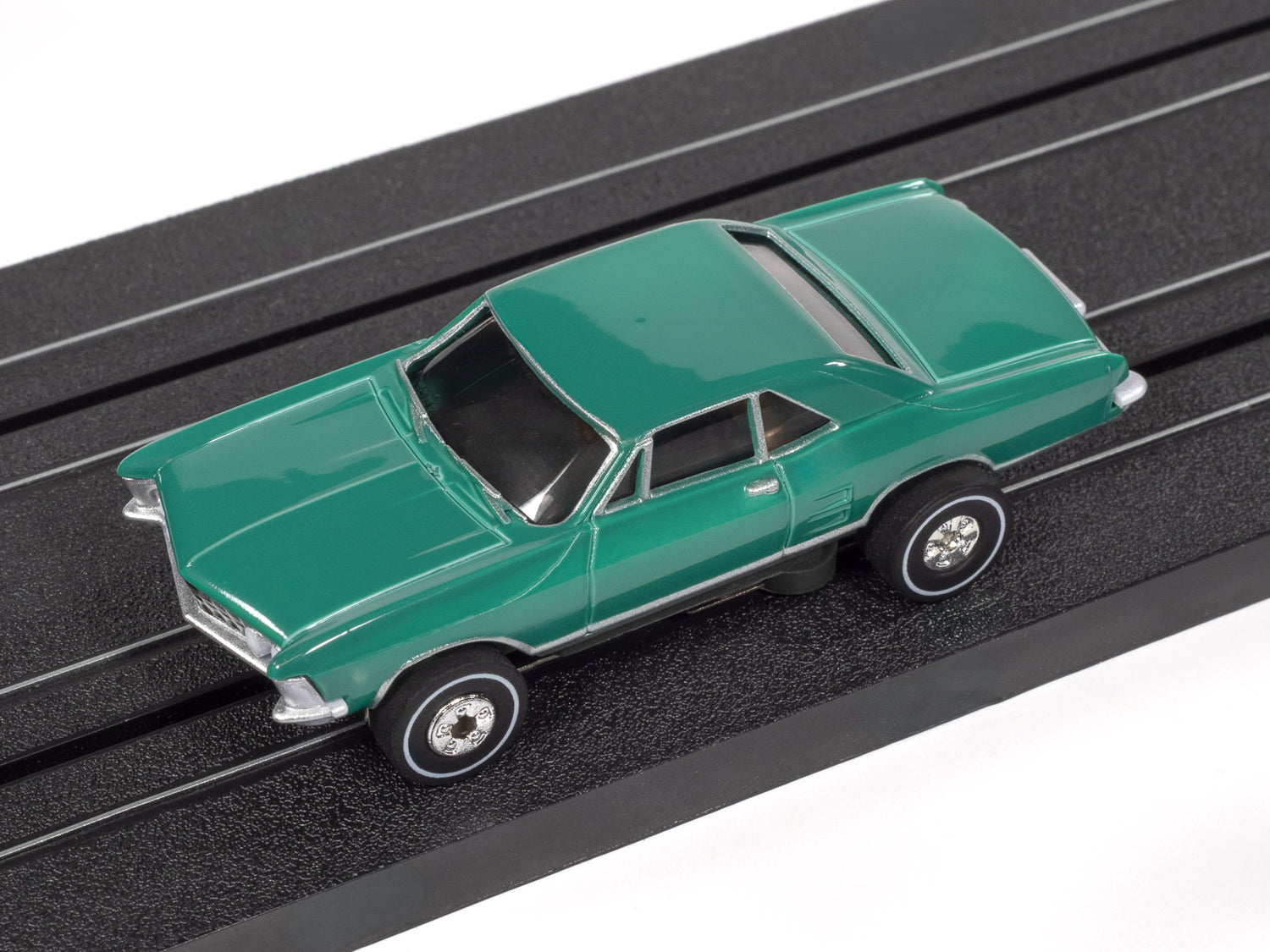 "PRE-ORDER" Auto World Thunderjet 1963 Buick Riviera (Green) HO Scale Slot Car (DUE AUGUST 2026)