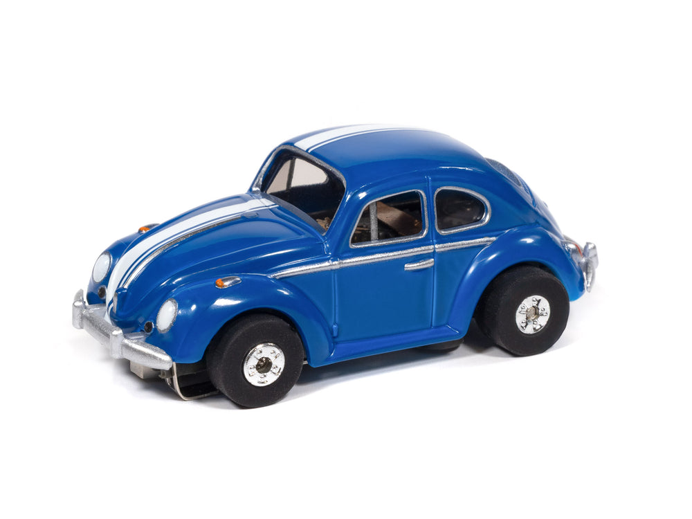 "PRE-ORDER" Auto World Thunderjet 1966 Volkswagen Beetle (Blue) HO Scale Slot Car (DUE AUGUST 2026)