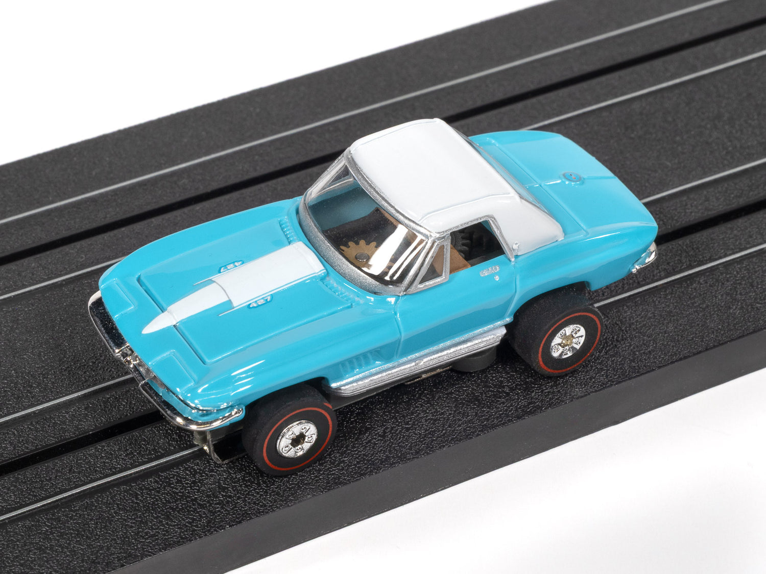 "PRE-ORDER" Auto World Thunderjet 1967 Chevy Corvette (Teal) HO Scale Slot Car (DUE AUGUST 2026)