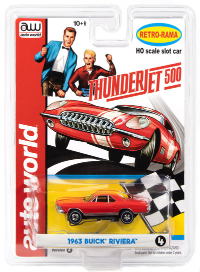 Auto World Thunderjet 1963 Buick Riviera (Cherry) HO Scale Slot Car