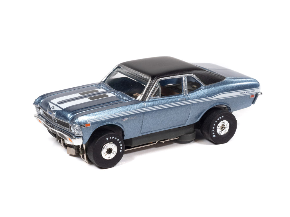 "PRE-ORDER" Auto World Thunderjet 1969 Chevy Nova Version B (Metallic Blue) HO Scale Slot Car (DUE OCTOBER 2026)