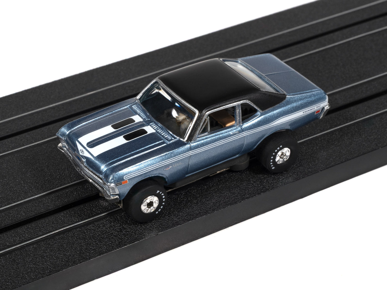 "PRE-ORDER" Auto World Thunderjet 1969 Chevy Nova Version B (Metallic Blue) HO Scale Slot Car (DUE OCTOBER 2026)
