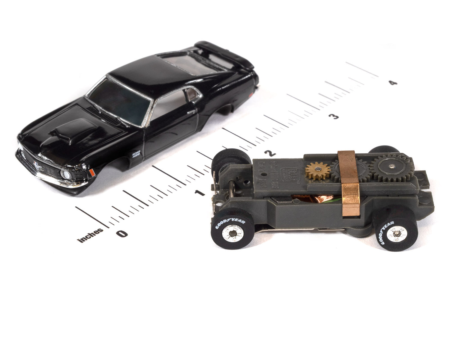 "PRE-ORDER" Auto World Thunderjet 1970 Ford Mustang Boss 429 Version A (Black) HO Scale Slot Car (DUE OCTOBER 2026)