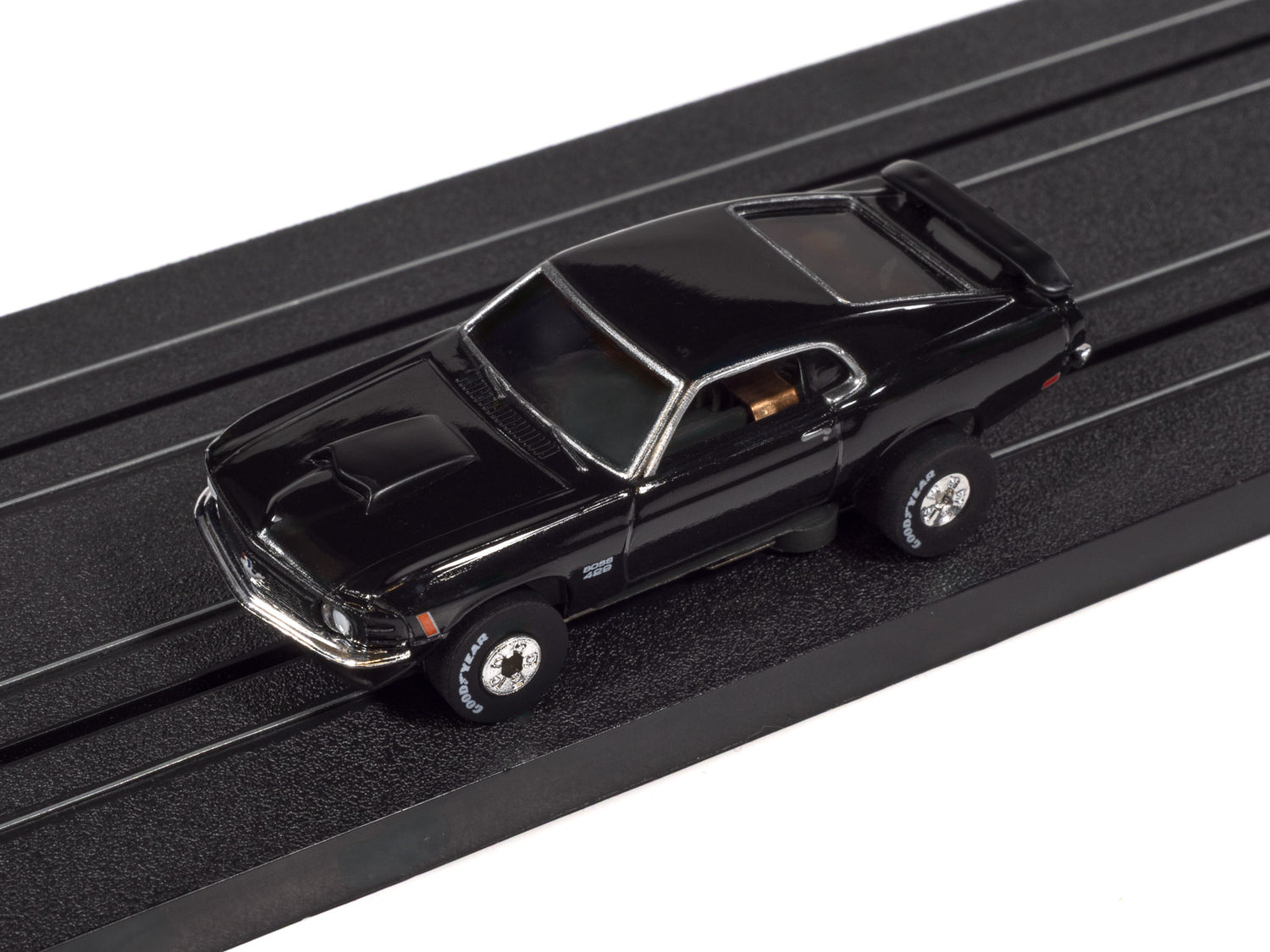 "PRE-ORDER" Auto World Thunderjet 1970 Ford Mustang Boss 429 Version A (Black) HO Scale Slot Car (DUE OCTOBER 2026)