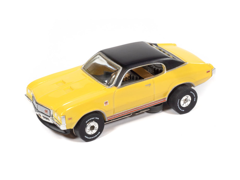 "PRE-ORDER" Auto World Thunderjet 1972 Buick GS Version A (Yellow) HO Scale Slot Car (DUE OCTOBER 2026)