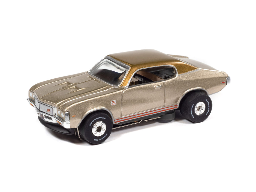 "PRE-ORDER" Auto World Thunderjet 1972 Buick GS Version B (Tan Metallic) HO Scale Slot Car (DUE OCTOBER 2026)