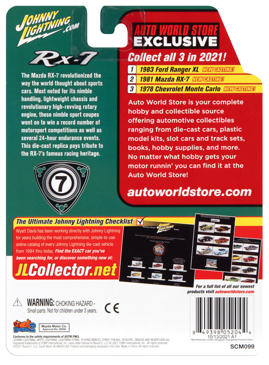 Johnny Lightning 1981 Mazda RX-7 1:64 (Auto World Store Exclusive) 1:64 Diecast