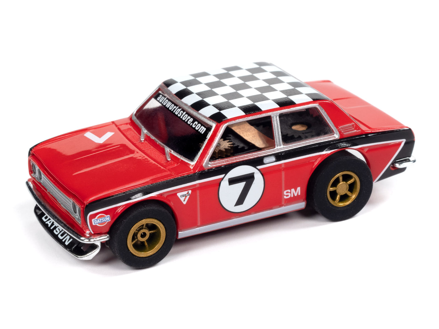 Auto World Xtraction 1973 Datsun 510 (3 Car Set) (AW Exclusive) HO Scale Slot Cars