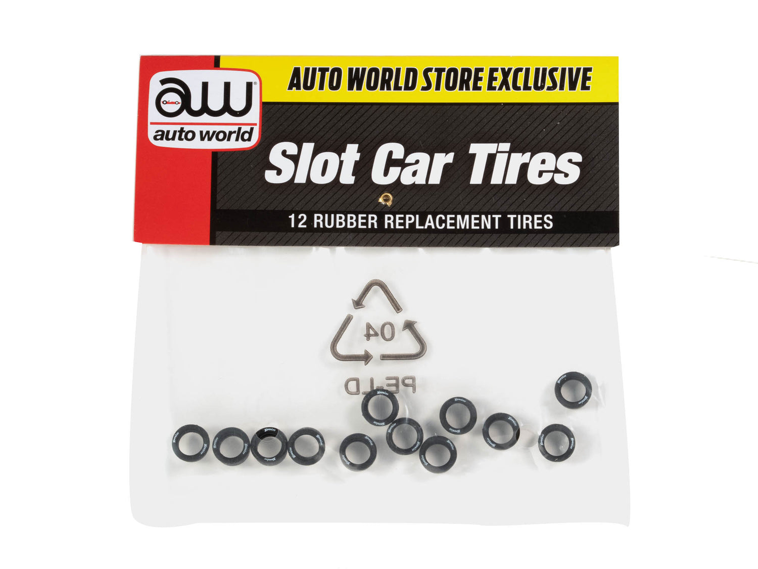 "PRE-ORDER" Auto World 4Gear Front Tires (HOOSIER) (12) HO Scale (DUE MARCH 2024)