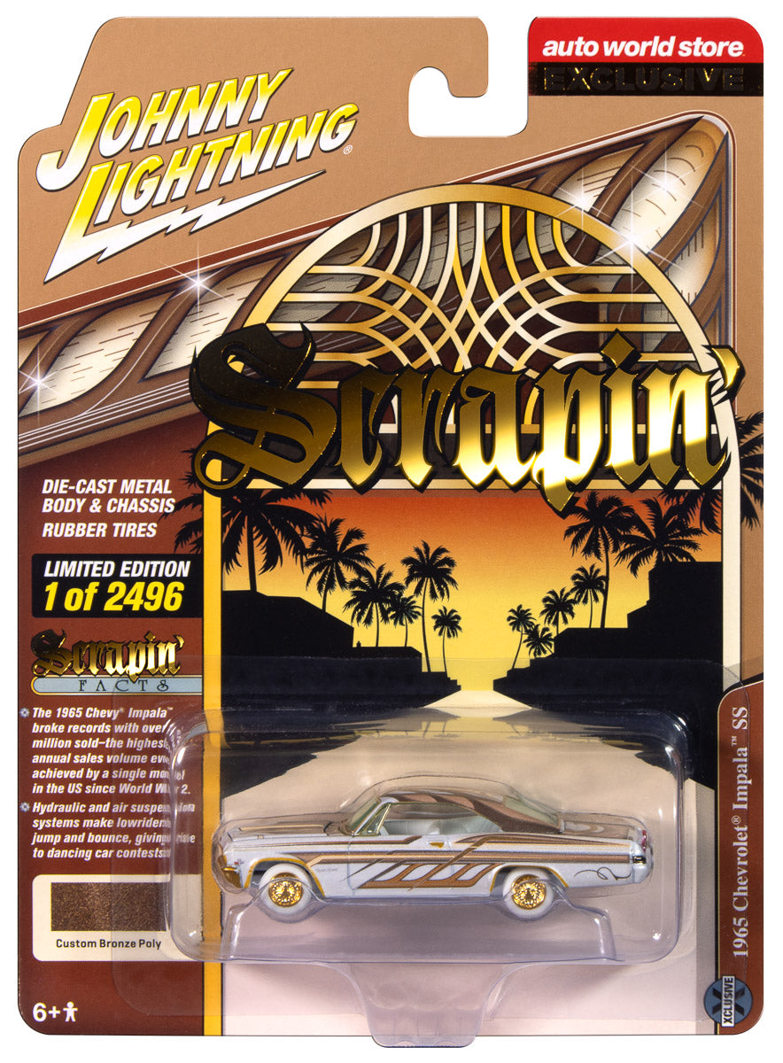 Johnny Lightning 1965 Chevy Impala SS Lowrider (Custom Bronze Poly) (Auto World Store Exclusive) 1:64 Diecast